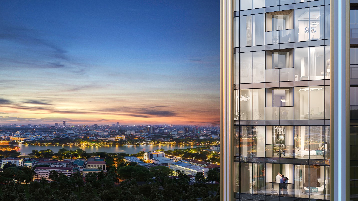 Mỗi khung cửa tại Golden Crown Hai Phong giống như một bức tranh sống động, thu trọn cảnh sắc thiên nhiên