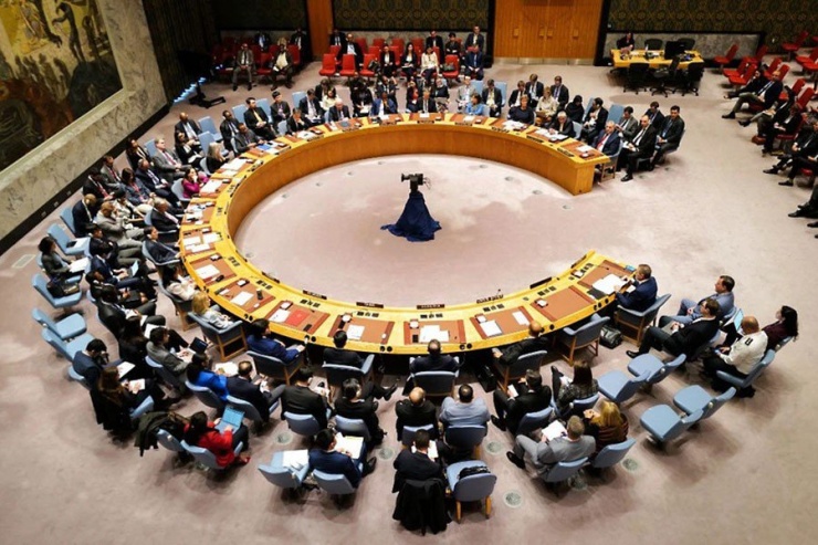 Cuộc họp của Hội đồng Bảo an Liên hợp quốc về căng thẳng ở Trung Đông tại trụ sở Liên hợp quốc ở TP New York (Mỹ) ngày 14-4. Ảnh: AFP