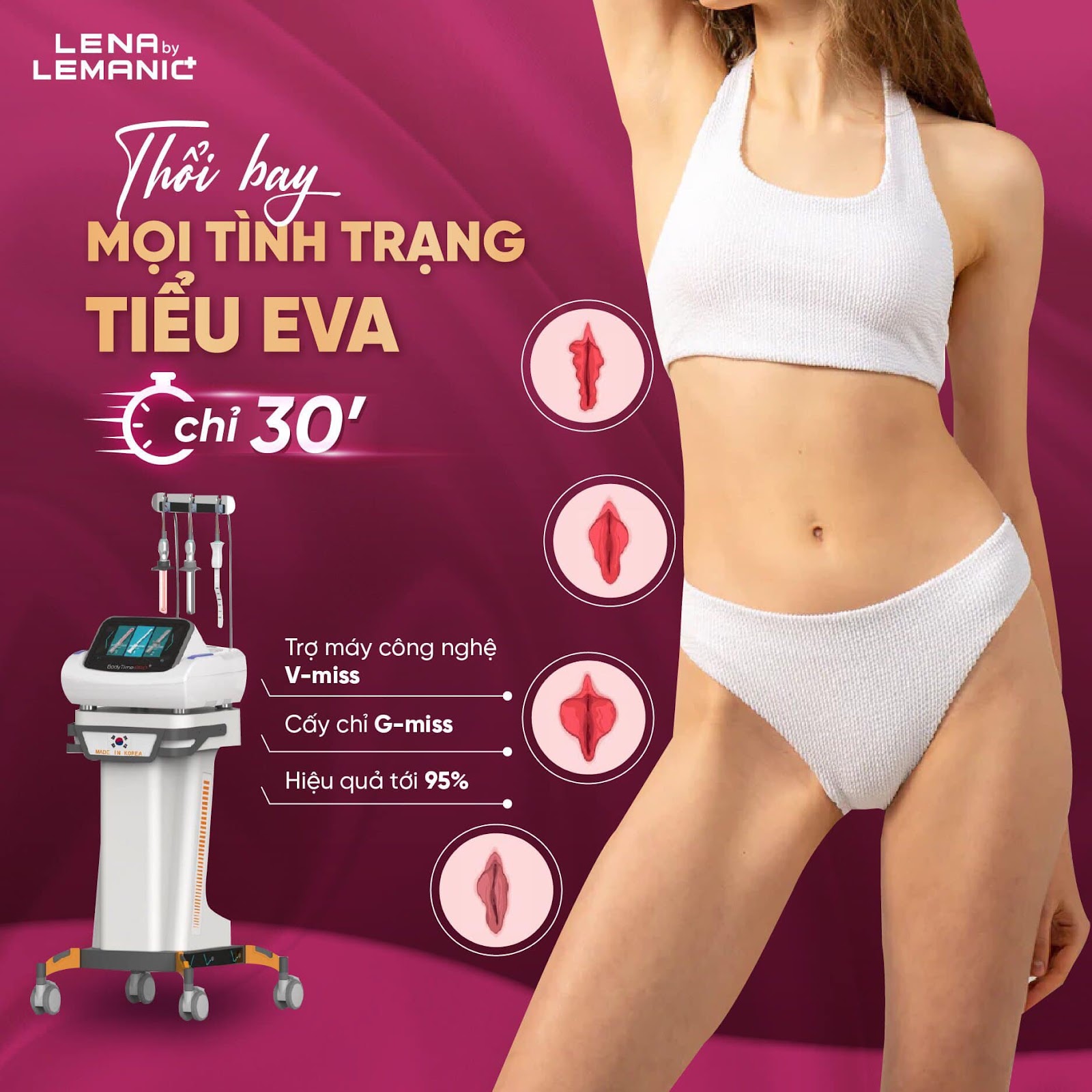 Công nghệ V-Miss không xâm lấn, không đau, tân trang “tiểu Eva” chỉ trong vòng 30 phút