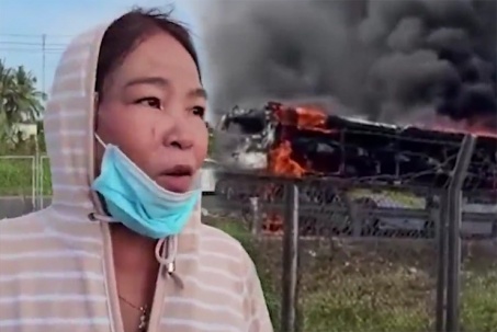 Hành khách 'sợ run người' nhảy khỏi xe cháy trên cao tốc Trung Lương