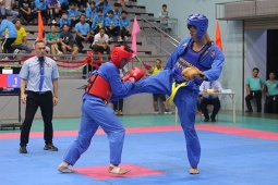 Thể thao - “Người khổng lồ” 2m20 Trần Ngọc Tú tung cước uy lực, vô địch giải Vovinam toàn quốc