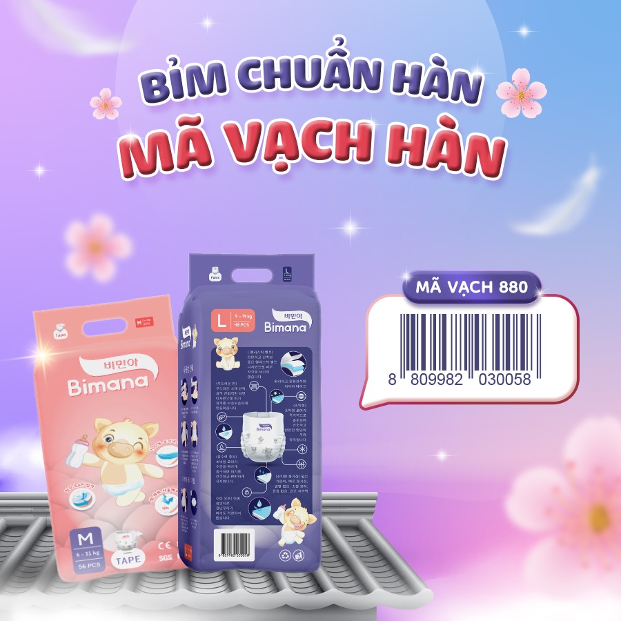 Mã vạch 880 trên bao bì Bimana
