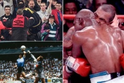 Thể thao - Mike Tyson cắn đứt tai Holyfield, vượt &quot;bàn tay của Chúa&quot; thời Maradona