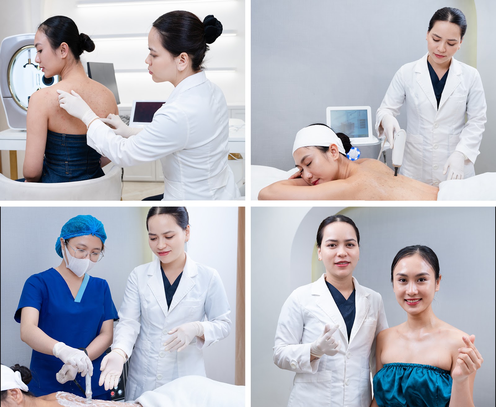 Bác sĩ Huế Anh trực tiếp thăm khám và đã điều trị thành công cho hơn 200.000 khách hàng bị viêm da, viêm nang lông bằng công nghệ Smooth Ultra thế hệ mới