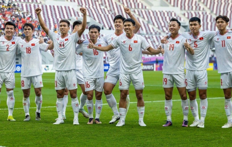 U-23 Việt Nam khuất phục "tiểu hổ" Malaysia để sớm giành vé chơi tứ kết giải U-23 châu Á. Ảnh: AN.