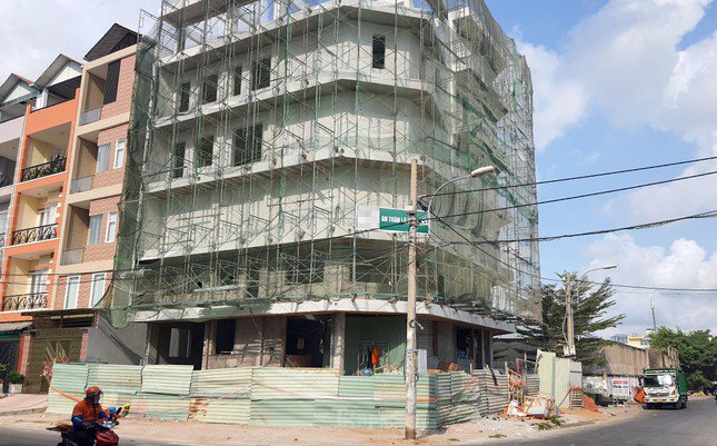 Công trình nhà ở xảy ra vụ việc. Ảnh: Hoàng Thuận.