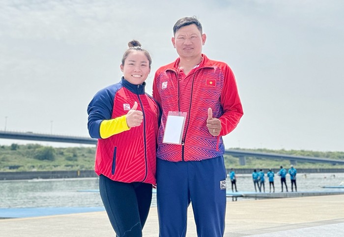 VĐV canoeing Nguyễn Thị Hương giành vé dự Olympic Paris 2024.