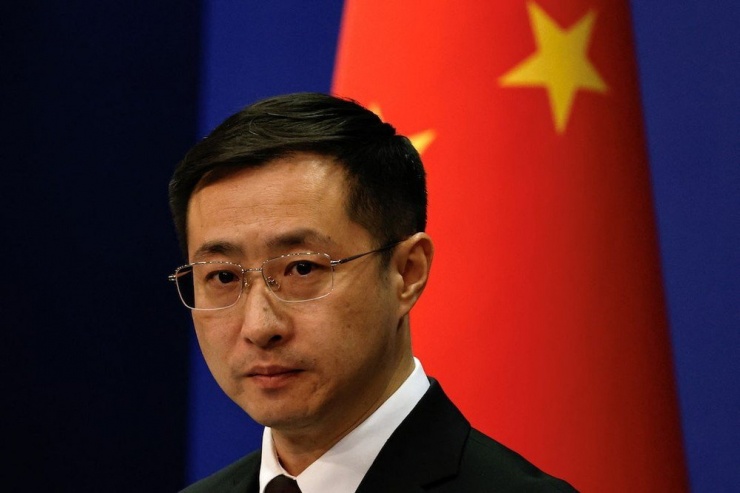 Phát ngôn viên Bộ Ngoại giao Trung Quốc Lâm Kiếm. Ảnh: REUTERS