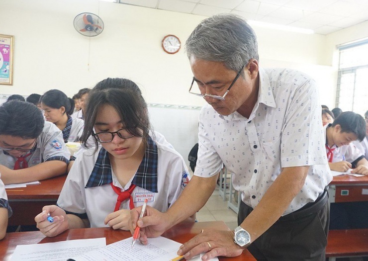Một tiết học của học sinh lớp 9 Trường THCS Nguyễn Trãi, quận Gò Vấp. Ảnh minh hoạ: NGUYỄN QUYÊN
