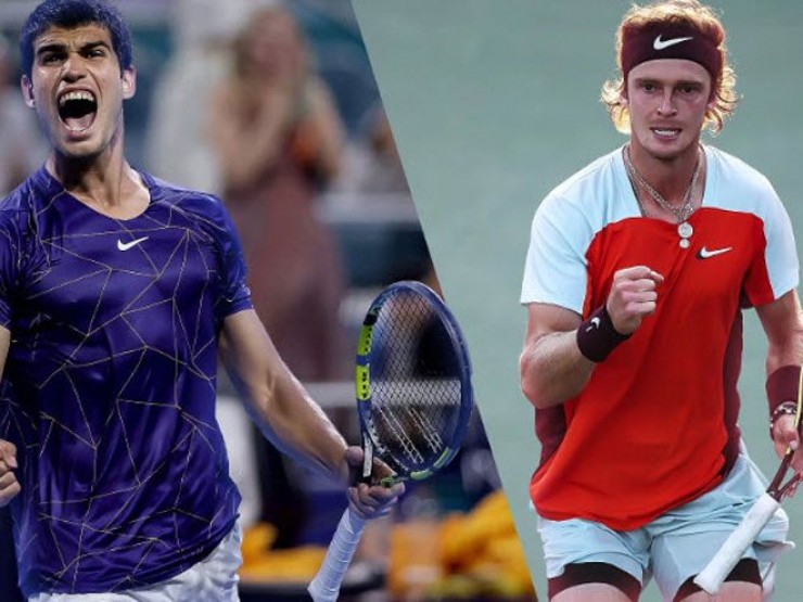 Trực tiếp tennis Alcaraz - Rublev: Hai tay vợt khởi đầu giằng co (Madrid Open)