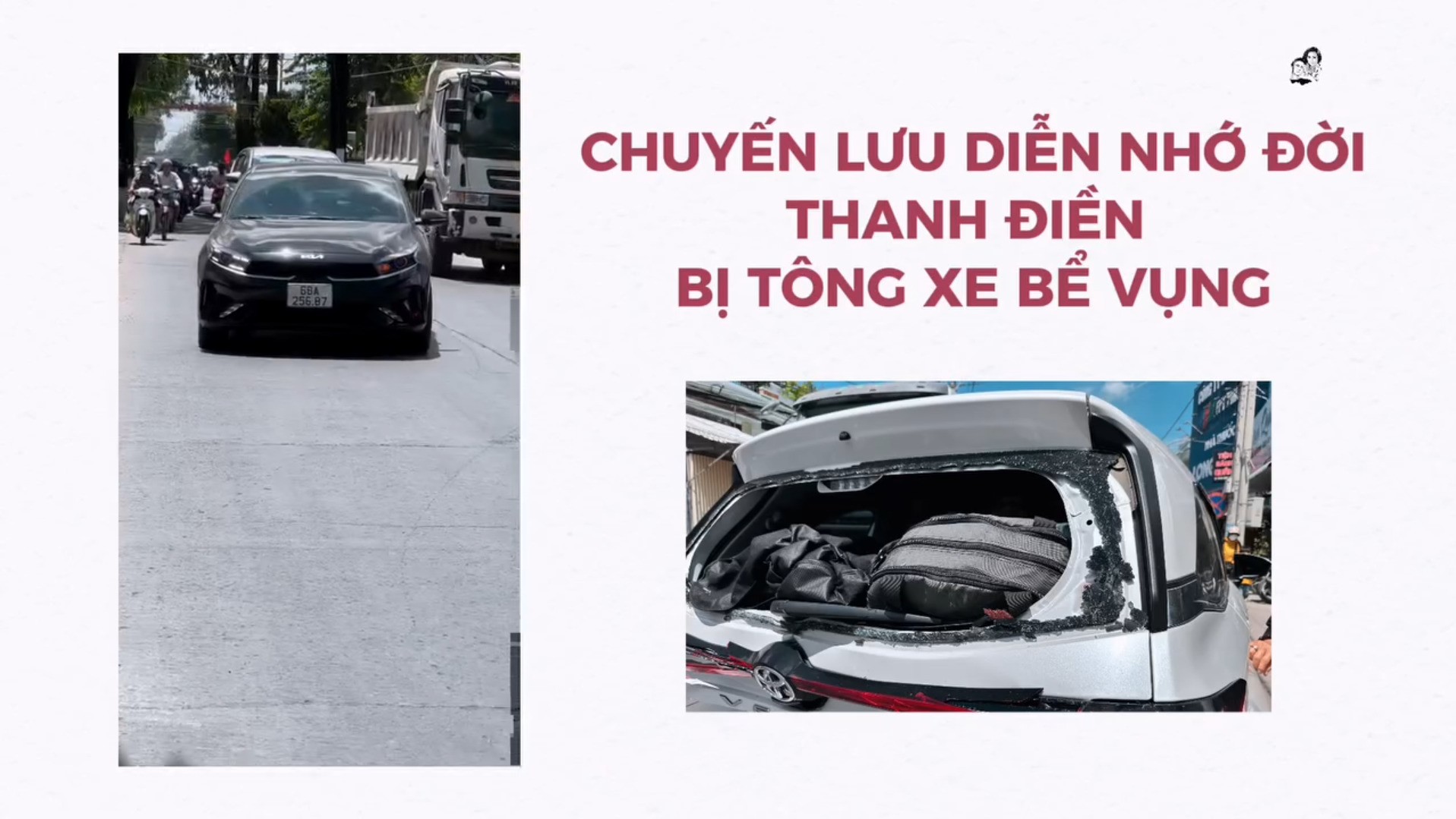Cận cảnh chiếc xe gặp tai nạn&nbsp;của NSND Thanh Điền.
