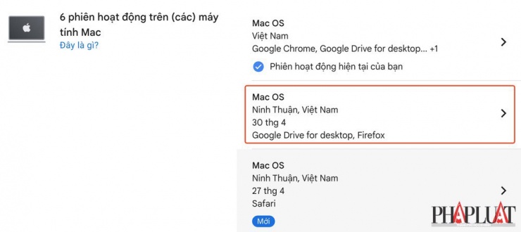 Cách đăng xuất tài khoản Google từ xa để tránh mất dữ liệu. Ảnh: MINH HOÀNG