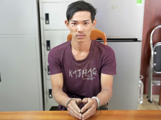 Nguyễn Thanh Tâm khi bị bắt. Ảnh: Công an cung cấp