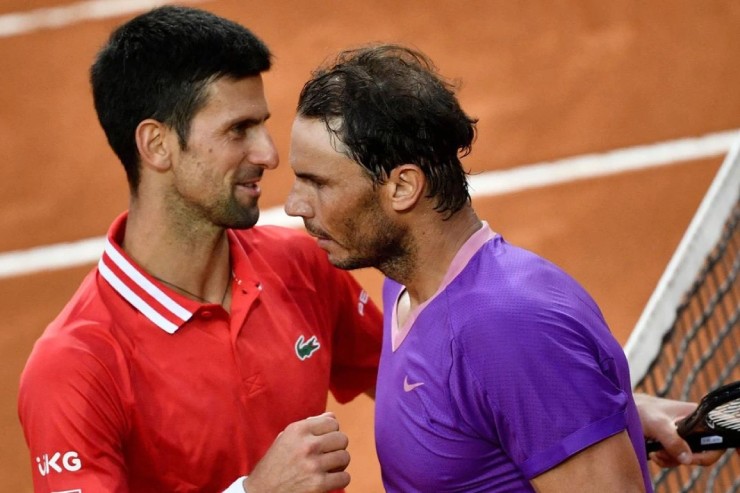 Djokovic (trái) và Nadal (phải) có thể gặp nhau ở trận đấu tranh cúp Rome Open 2024
