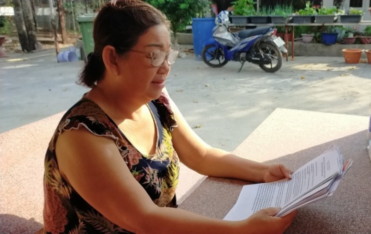 Bà Nguyễn Thị Xịt lâm vào tình cảnh dở khóc dở cười vì thửa đất của ông bà mua lại đang nằm trong một bản án đã có hiệu lực.