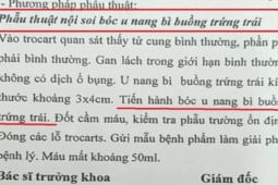 Làm rõ vụ bệnh nhân bị u buồng trứng phải, bác sĩ mổ bên trái