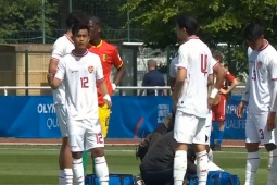Video bóng đá U23 Indonesia - U23 Guinea: Bước ngoặt penalty, vỡ òa  " vé vàng "  (Play-off Olympic)