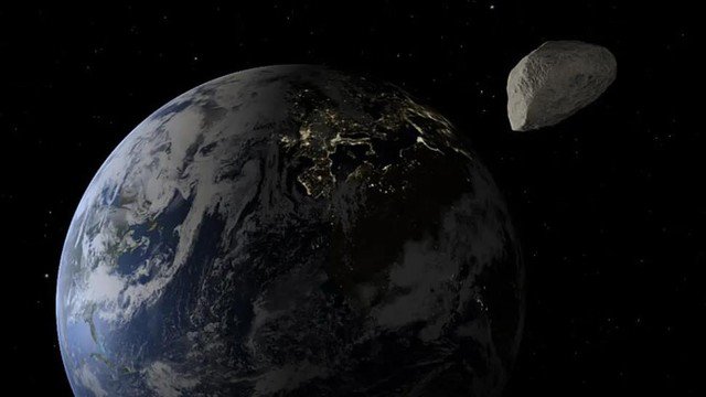 Apophis trên vùng không gian gần Trái Đất - Ảnh đồ họa: NASA