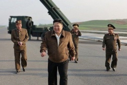 Thế giới - Ông Kim Jong Un trực tiếp thị sát hệ thống pháo binh Triều Tiên