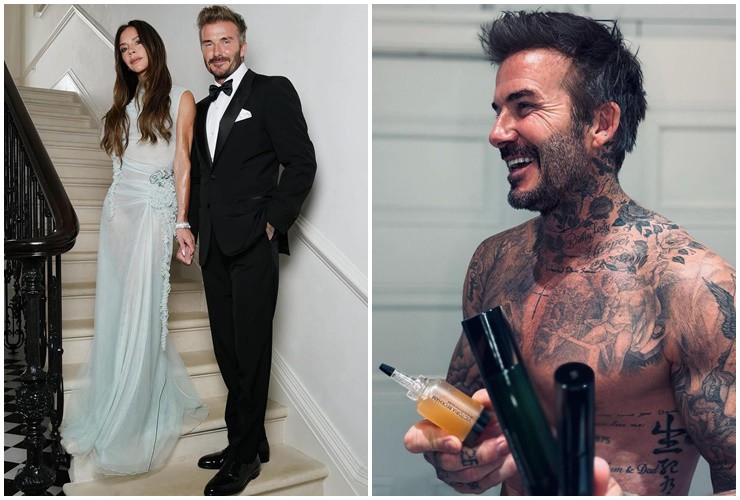 Beckham đăng video về việc chăm sóc da để quảng cáo sản phẩm mới của vợ.