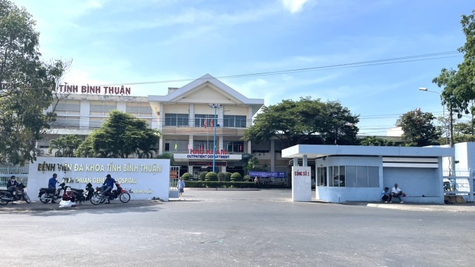 Bệnh viện Đa khoa tỉnh Bình Thuận, nơi nhiều bệnh nhân nghi ngộ độc điều trị. Ảnh: Việt Quốc