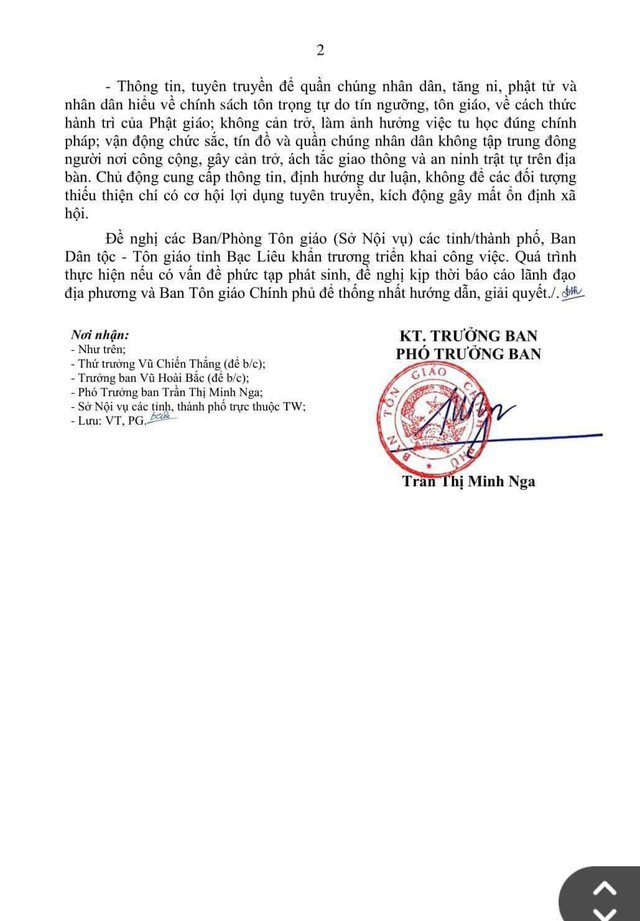 Ban Tôn giáo Chính phủ thông tin về "sư Thích Minh Tuệ" - 3