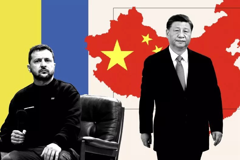 Tổng thống Ukraine Zelensky và Chủ tịch Trung Quốc Tập Cận Bình. Ảnh: Getty