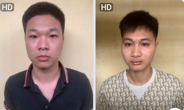 Hai thanh niên lập đường dây môi giới mại dâm trên mạng xã hội Telegram. Ảnh: Công an Nam Định
