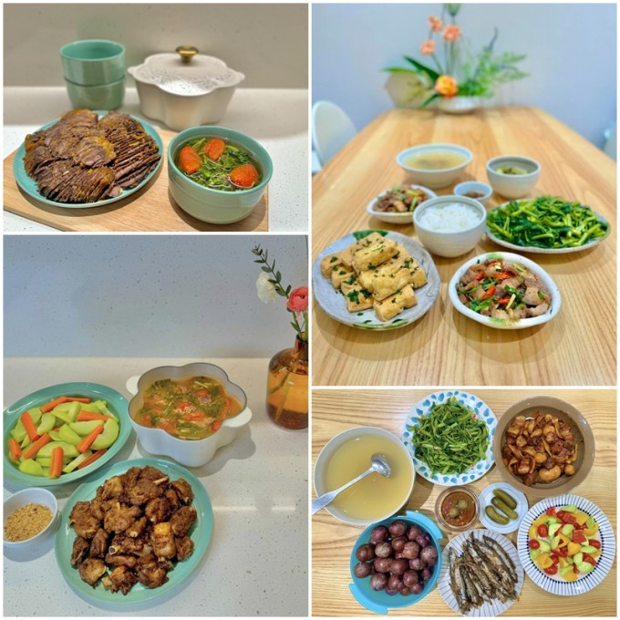 Đương nhiên đây cũng là nơi để Đan Lê thỏa sức tạo nên nhiều món ăn ngon cho gia đình. Trên trang cá nhân, cô thường đăng tải những bữa ăn hàng ngày ngon lành hoặc đủ loại bánh trái đẹp mắt, khiến dân tình phải trầm trồ.