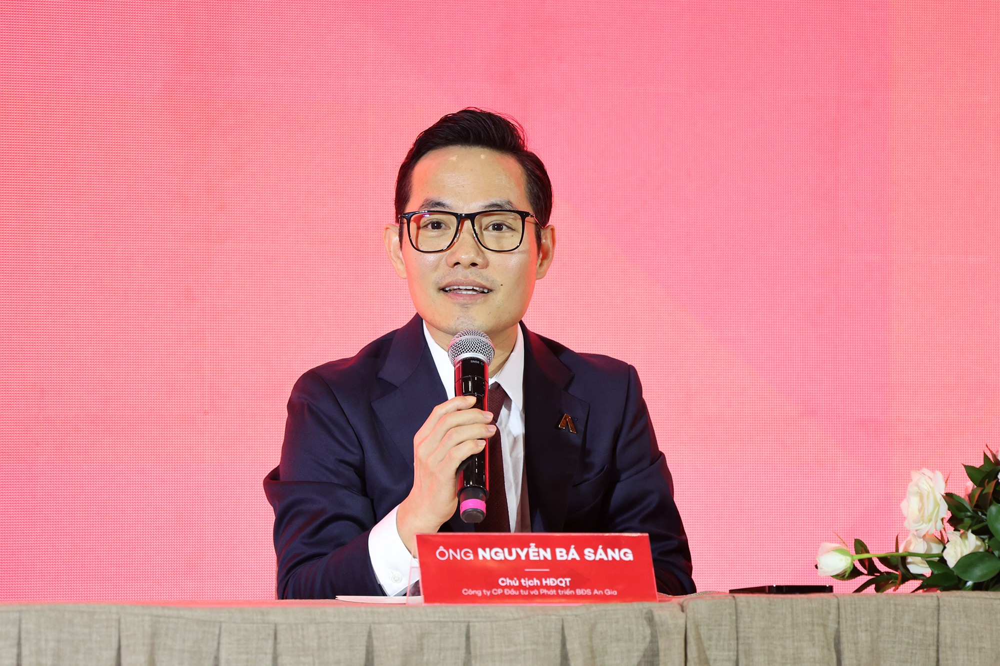 Ông Nguyễn Bá Sáng phát biểu tại ĐHCĐ An Gia 2024
