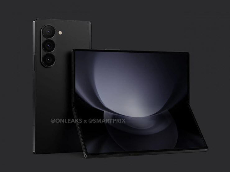 Hình ảnh render ban đầu của mẫu Samsung Galaxy Z Fold 6.