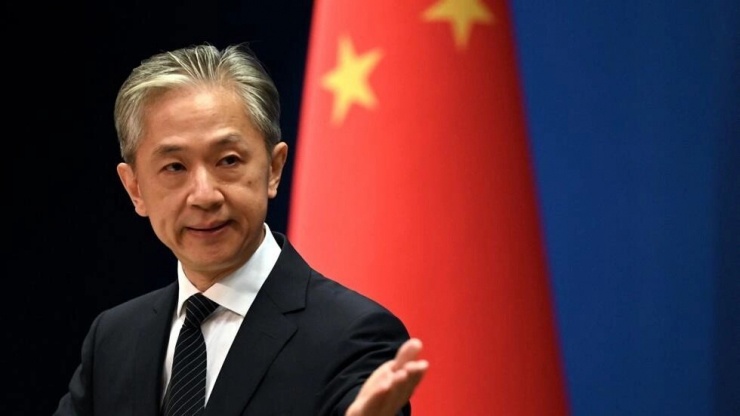 Phát ngôn viên Bộ Ngoại giao Trung Quốc Uông Văn Bân. Ảnh: AFP