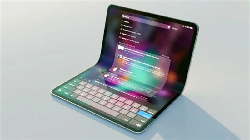 Ảnh concept MacBook màn hình gập.