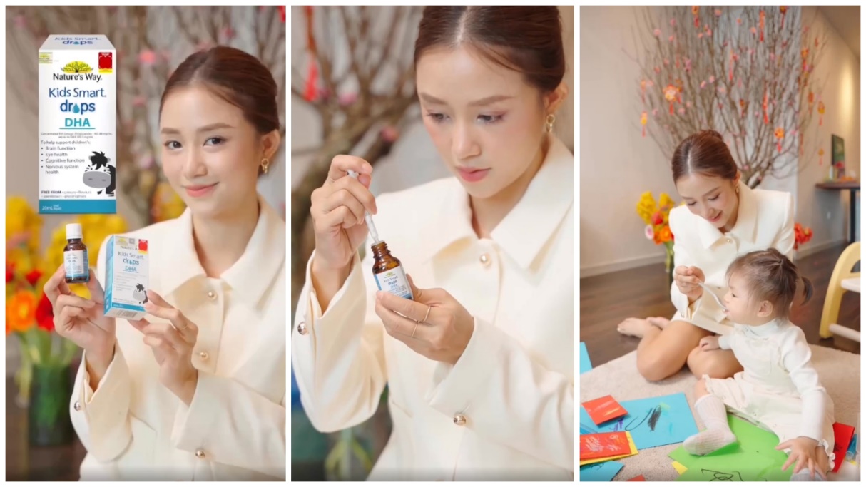 Hot girl Salim rất yên tâm khi lựa chọn Drops DHA Nature’s Way cho Pam