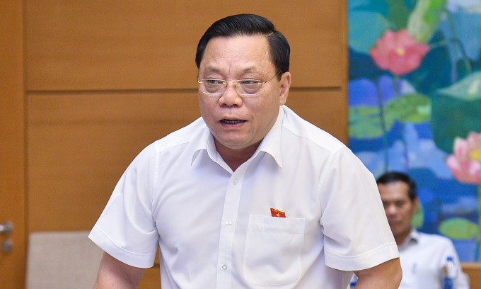 Trung tướng Nguyễn Hải Trung, Giám đốc Công an TP Hà Nội. Ảnh: Media Quốc hội