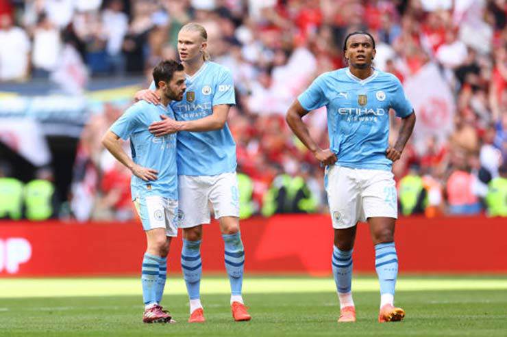 Trong thất bại ở chung kết FA Cup, cả hàng công Man City không chơi tốt nhưng Haaland vẫn được chú ý nhất