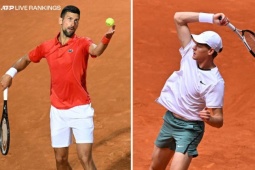 Thể thao - Sinner tranh số 1 với Djokovic, định đoạt ở Roland Garros (Bảng xếp hạng tennis 27/5)