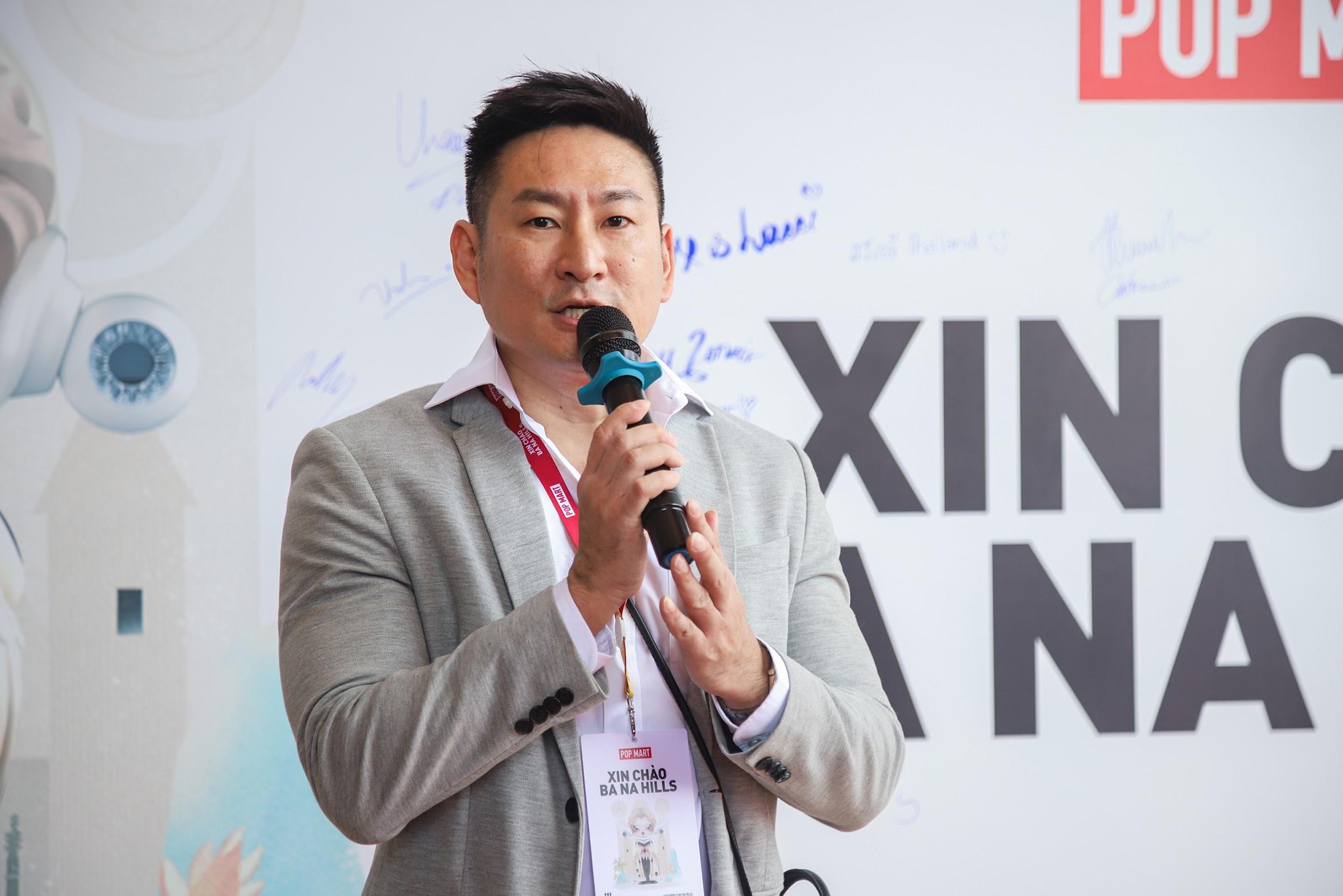 Ông Jeremy Lee - Giám đốc phát triển thị trường Đông Nam Á của POP MART phát biểu tại sự kiện