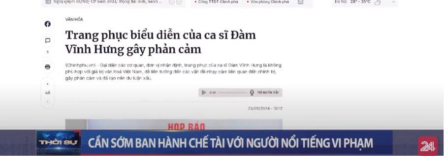 Bản tin VTV nói về việc "cấm sóng" nghệ sĩ vướng tai tiếng - 2