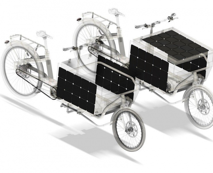 Công ty khởi nghiệp Na Uy phát triển xe đạp điện ba bánh chạy bằng các tấm pin mặt trời để chở hàng. Ảnh: Infinite Mobility.