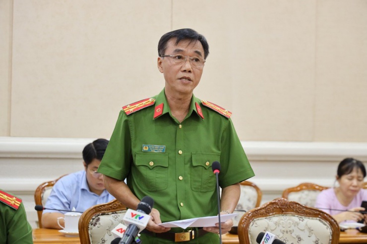 Đại tá Huỳnh Ngọc Quan, Phó Trưởng phòng PCCC&amp;CNCH, Công an TP.HCM. Ảnh: TTBC