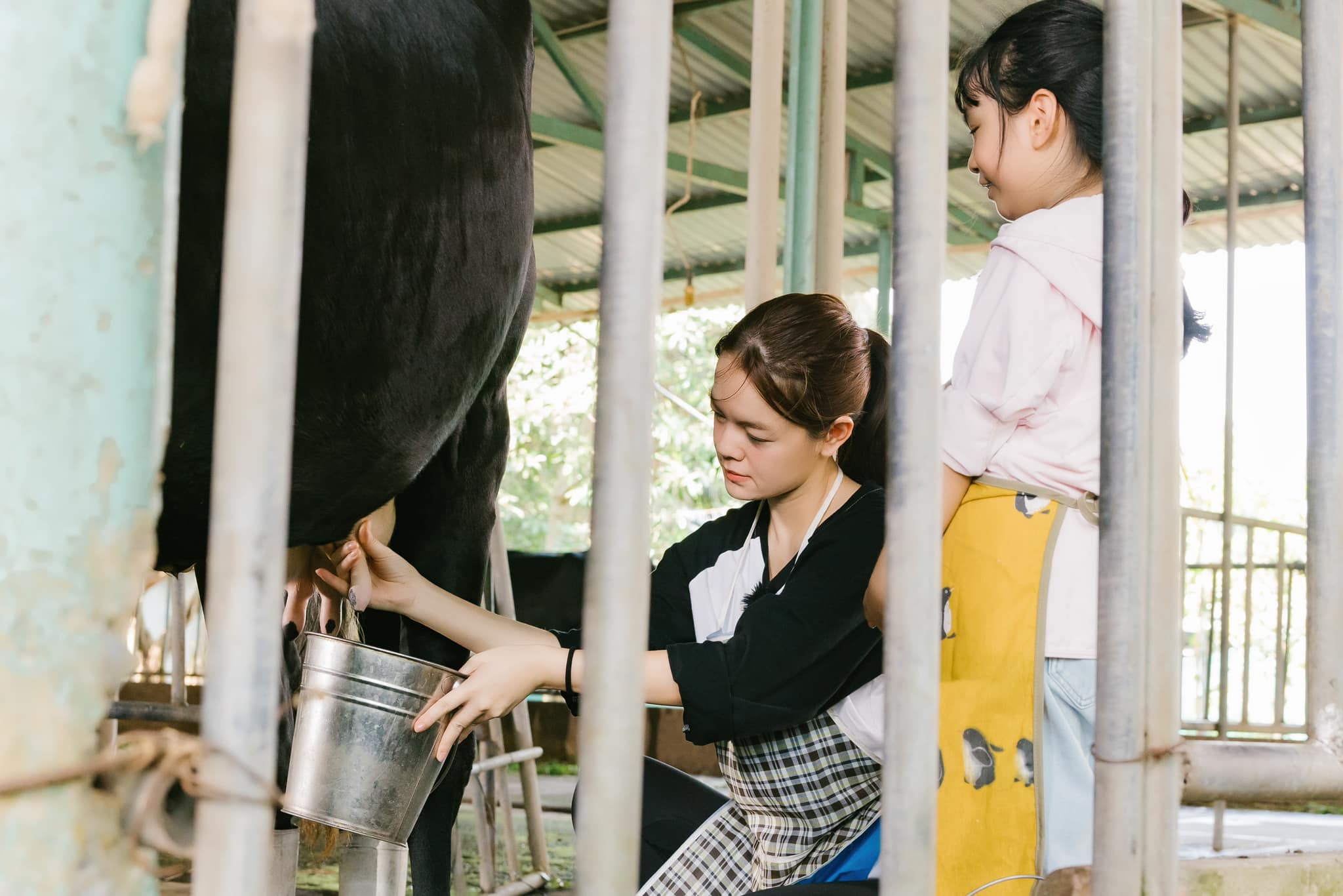 Phạm Quỳnh Anh thân thiết với con.