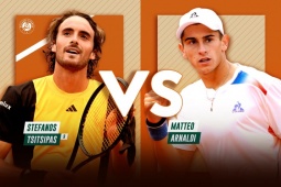 Thể thao - Video tennis Arnaldi - Tsitsipas: Set 2 nghẹt thở, giật vé đi tiếp (Roland Garros)