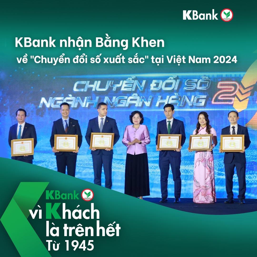 KBank nhận bằng khen về ‘Chuyển đổi số’ từ Ngân hàng Nhà nước Việt Nam