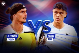 Thể thao - Video tennis Zverev - Rune: 5 set đỉnh cao, khó nhọc giật vé vàng (Roland Garros)