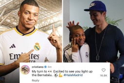 Bóng đá - Mbappe phấn khích khi tới Real Madrid: Ronaldo chia vui, lộ số áo của siêu sao