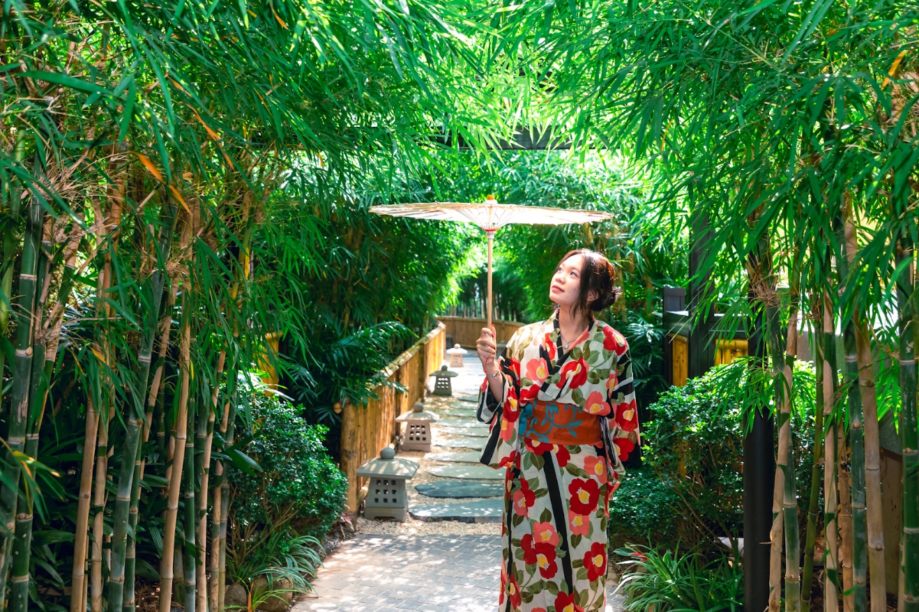 Những góc check-in cực mê tại Matsuri Garden (Ohayo Onsen &amp; Spa)