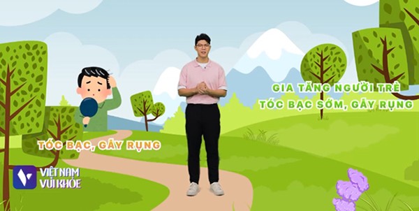Việt Nam vui khỏe: Tình trạng tóc bạc sớm và gãy rụng nhiều ở người trẻ hiện nay - 1