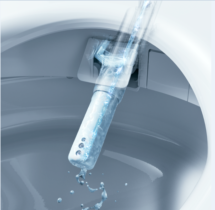 Vòi rửa có khả năng tự động làm sạch bằng nước điện phân EWATER+ giúp diệt khuẩn hiệu quả