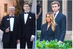 Đàn ông - Phong cách thời trang đặc biệt của Barron Trump, càng lớn càng giống cha